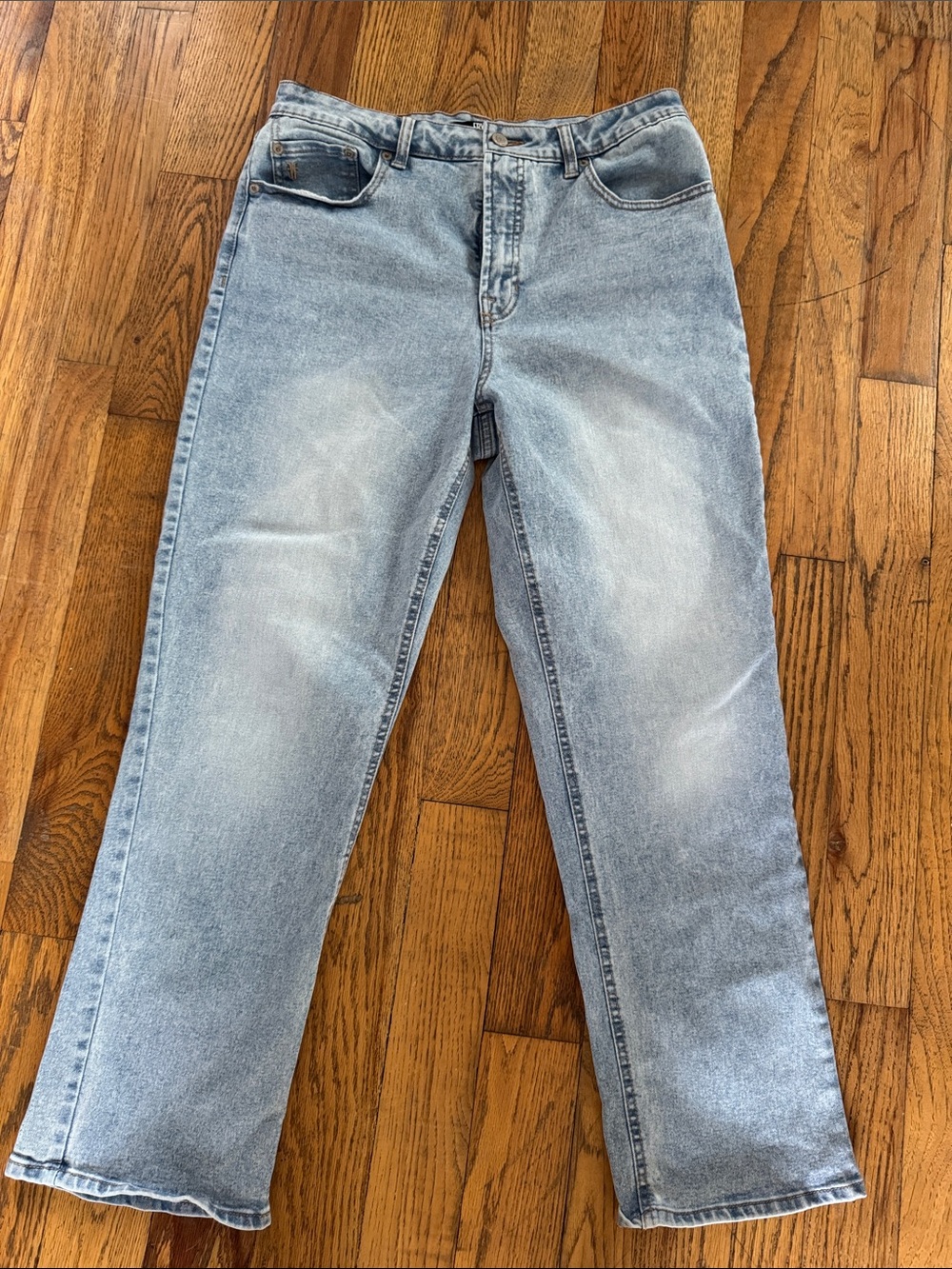 Frye Washed Light Blue Straight-Leg Jeans